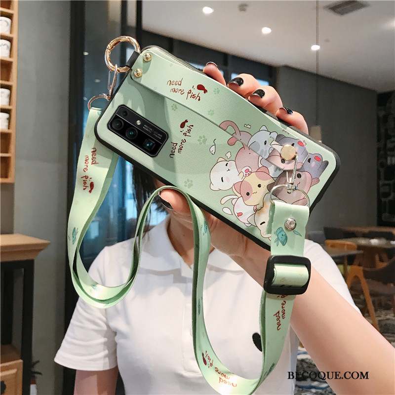 Honor 30 Coque De Téléphone Ornements Suspendus Incassable Étui Vert Net Rouge