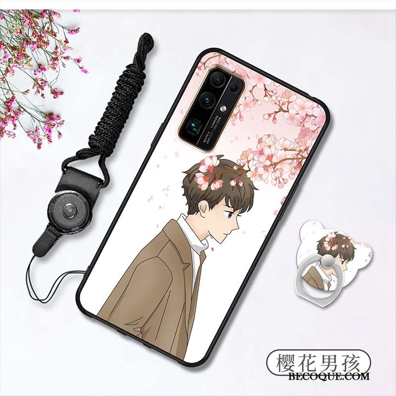 Honor 30 Coque Dessin Animé Fluide Doux Étui Silicone Petit Blanc