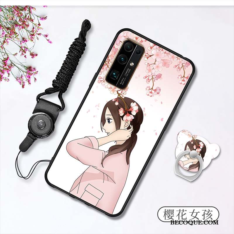 Honor 30 Coque Dessin Animé Fluide Doux Étui Silicone Petit Blanc