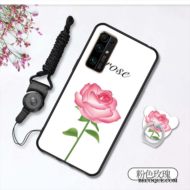 Honor 30 Coque Dessin Animé Fluide Doux Étui Silicone Petit Blanc