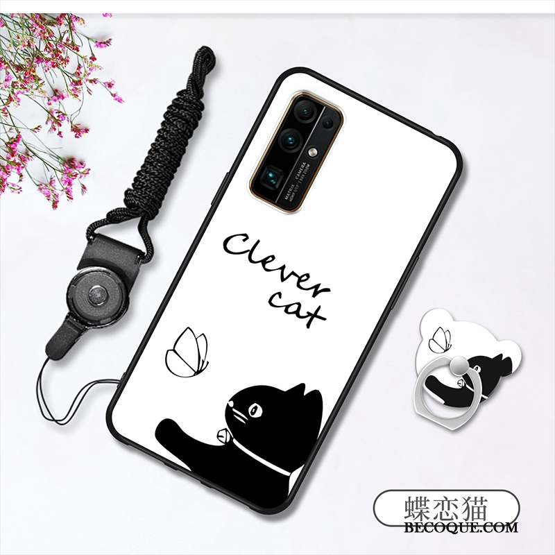 Honor 30 Coque Dessin Animé Fluide Doux Étui Silicone Petit Blanc