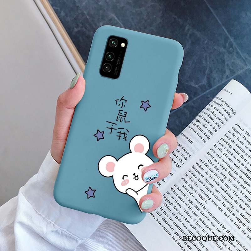 Honor 30 Pro Coque Délavé En Daim Tendance Dessin Animé Amoureux Très Mince Incassable