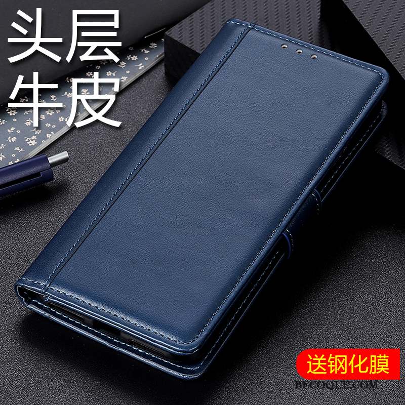 Honor 30 Pro Rouge Coque De Téléphone Étui En Cuir Plier Cuir Véritable Housse