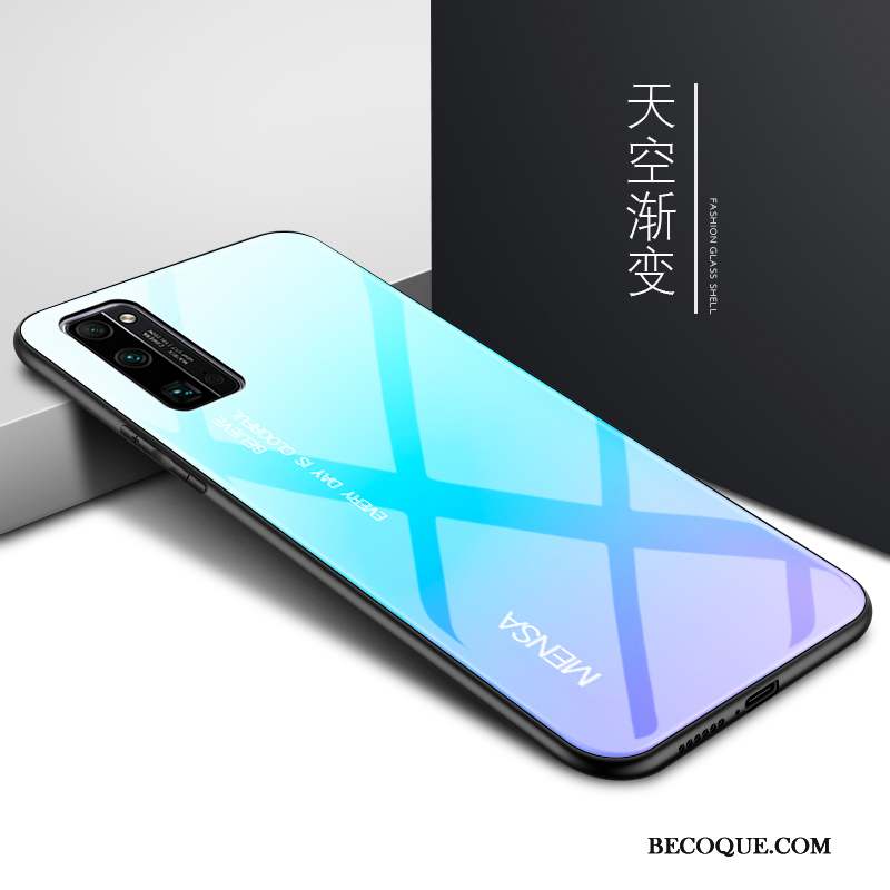 Honor 30 Pro Tout Compris Protection Bleu Silicone Incassable Coque De Téléphone