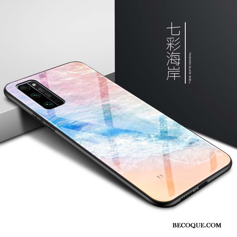 Honor 30 Pro Tout Compris Protection Bleu Silicone Incassable Coque De Téléphone