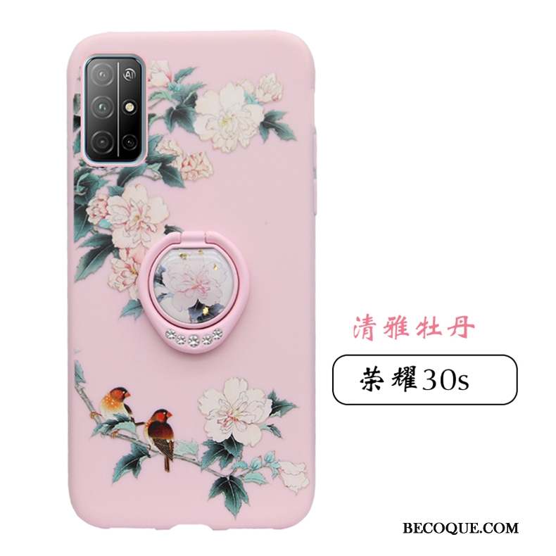 Honor 30s Coque De Téléphone Fluide Doux Délavé En Daim Protection Tout Compris Étui