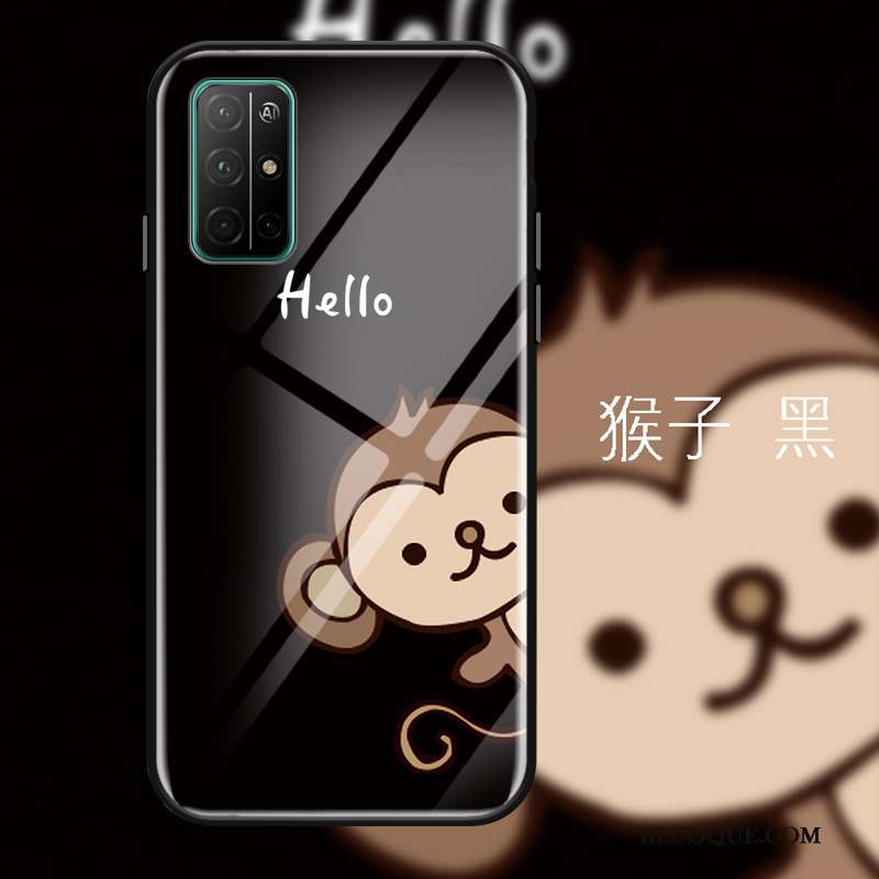 Honor 30s Coque Dessin Animé Noir Protection Étui Mode Simple