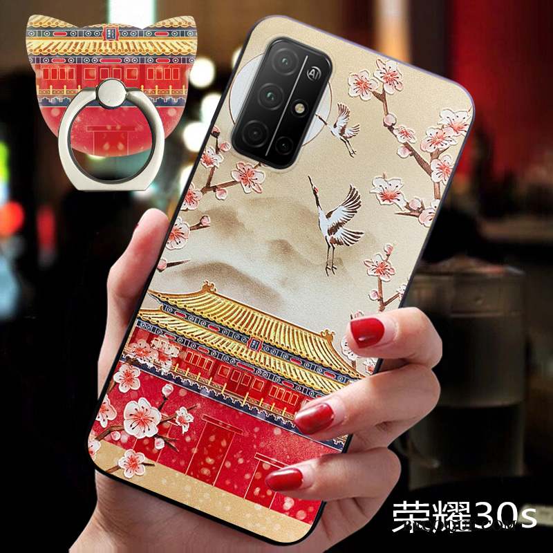 Honor 30s Coque Délavé En Daim Tout Compris Incassable Nouveau Marque De Tendance Style Chinois