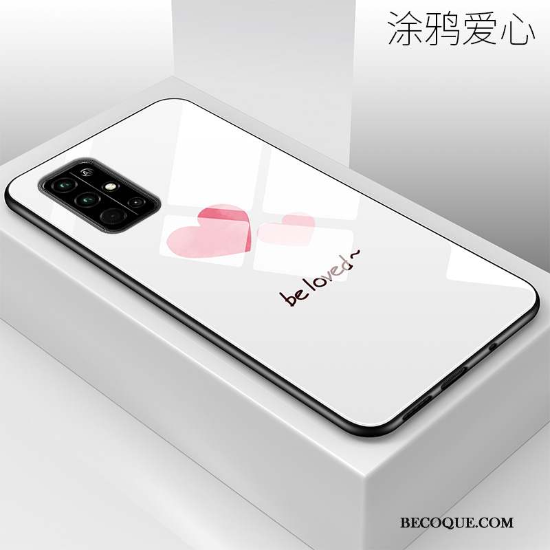 Honor 30s Coque Incassable Blanc Téléphone Portable Amour Tendance Étui