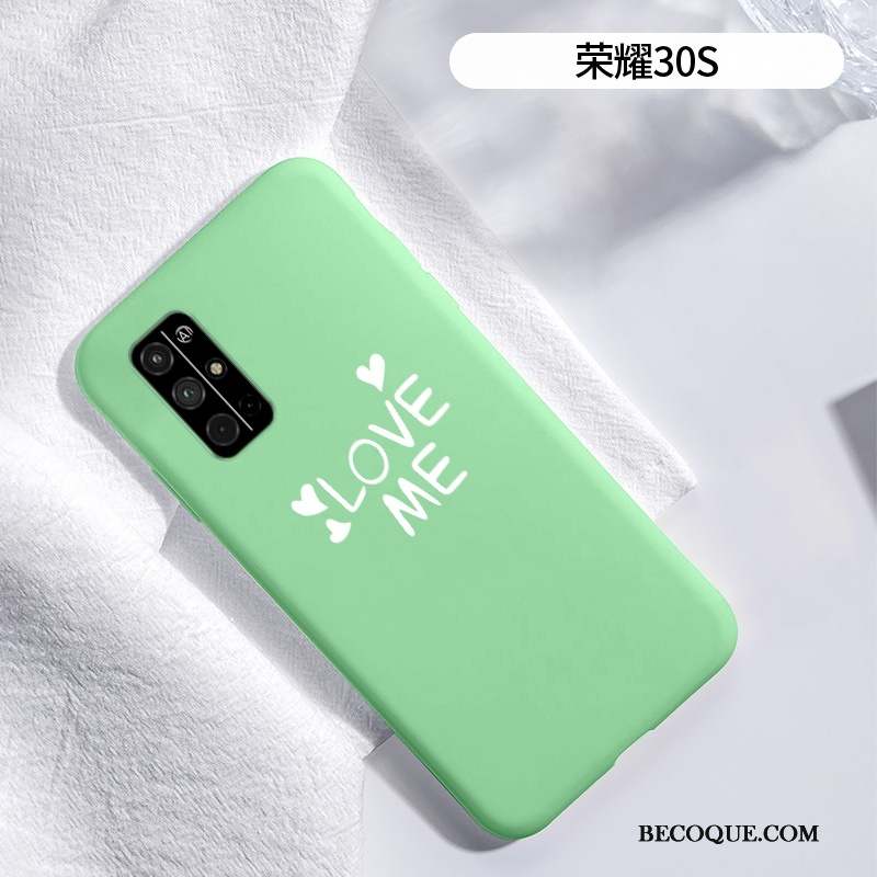 Honor 30s Coque Incassable Étui Fluide Doux Net Rouge Silicone Amour