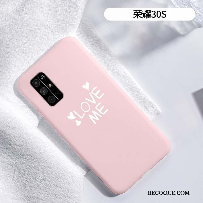 Honor 30s Coque Incassable Étui Fluide Doux Net Rouge Silicone Amour