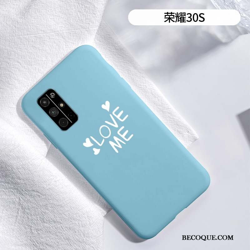 Honor 30s Coque Incassable Étui Fluide Doux Net Rouge Silicone Amour