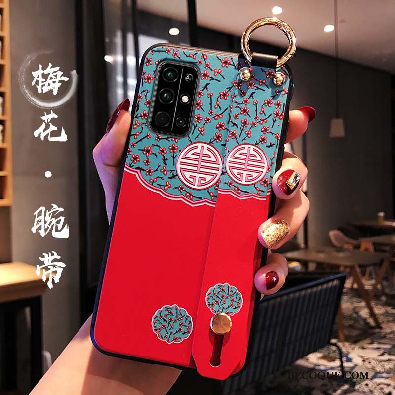 Honor 30s Coque Rouge Créatif Étui Palais Style Chinois Tout Compris