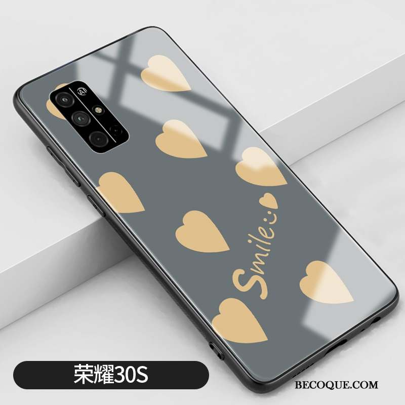 Honor 30s Coque Étui Amoureux Verre Silicone Protection Miroir