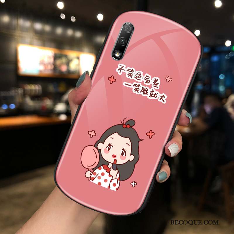 Honor 9x Coque Créatif Net Rouge Rond Personnalité Cœur Dessin Animé