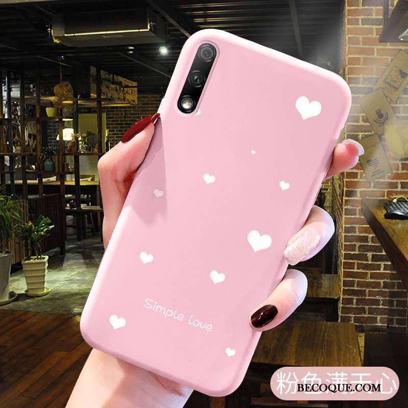 Honor 9x Coque Protection Étui Tendance Rose Fluide Doux Personnalité