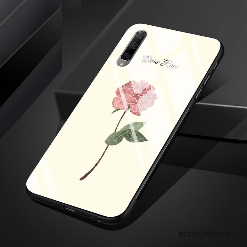 Honor 9x Pro Coque Petit Frais Verre Feuilles Étui Silicone