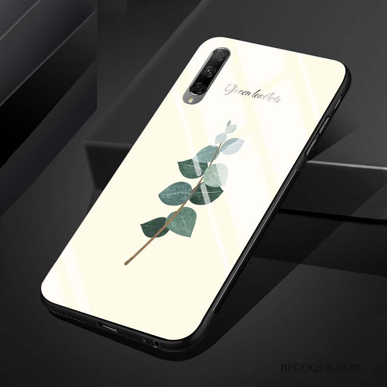 Honor 9x Pro Coque Petit Frais Verre Feuilles Étui Silicone