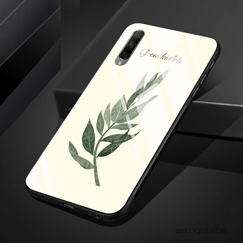 Honor 9x Pro Coque Petit Frais Verre Feuilles Étui Silicone