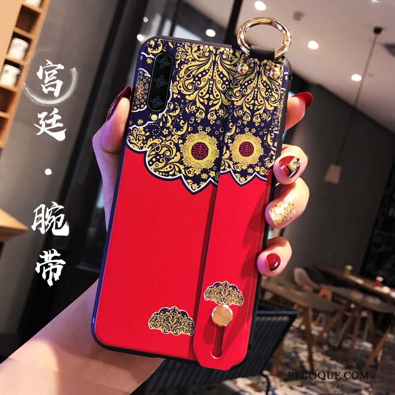 Honor 9x Pro Coque Style Chinois Tendance Silicone Rouge Téléphone Portable Créatif