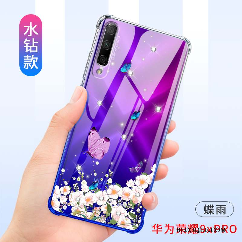 Honor 9x Pro Coque Tout Compris Incassable Protection Silicone Violet Fluide Doux