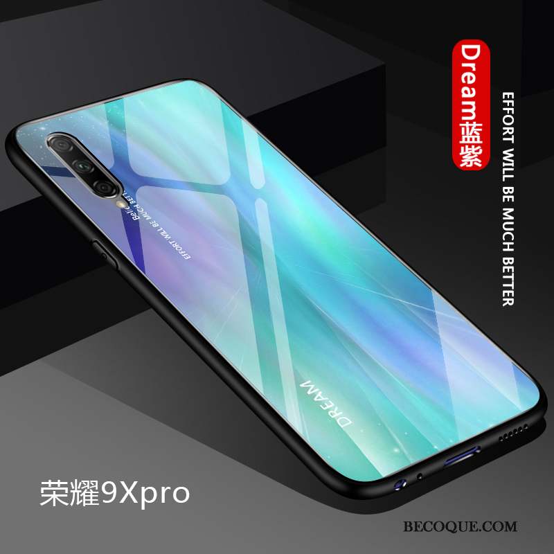 Honor 9x Pro Marque De Tendance Net Rouge Coque De Téléphone Simple Couleur Unie Dégradé