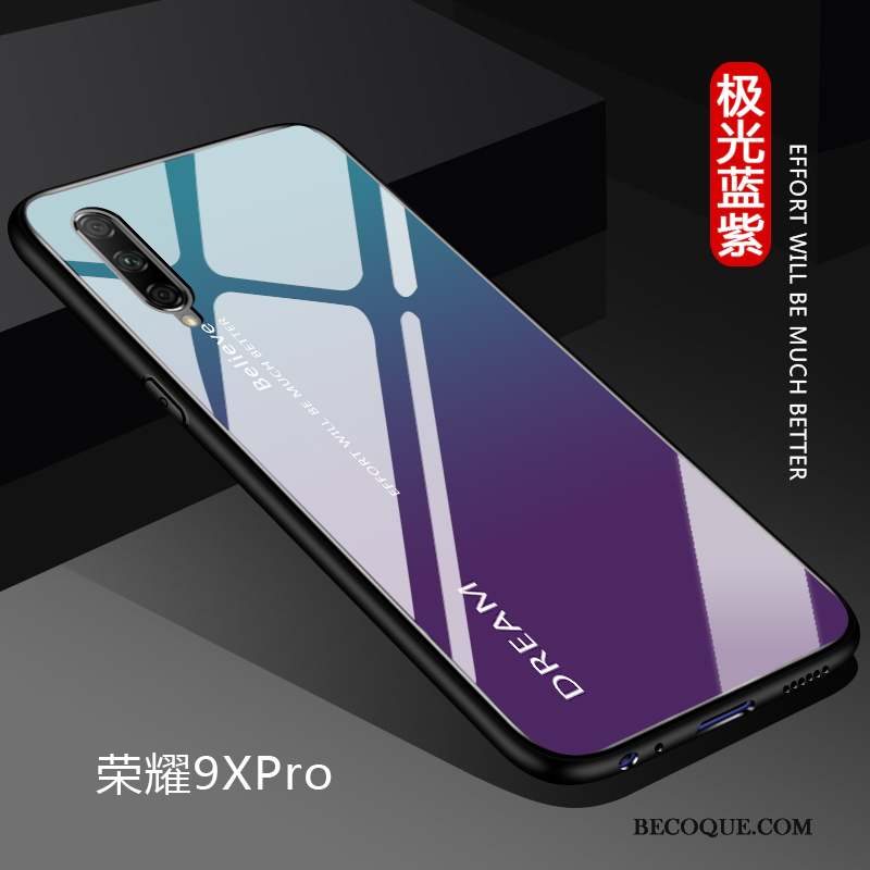 Honor 9x Pro Marque De Tendance Net Rouge Coque De Téléphone Simple Couleur Unie Dégradé