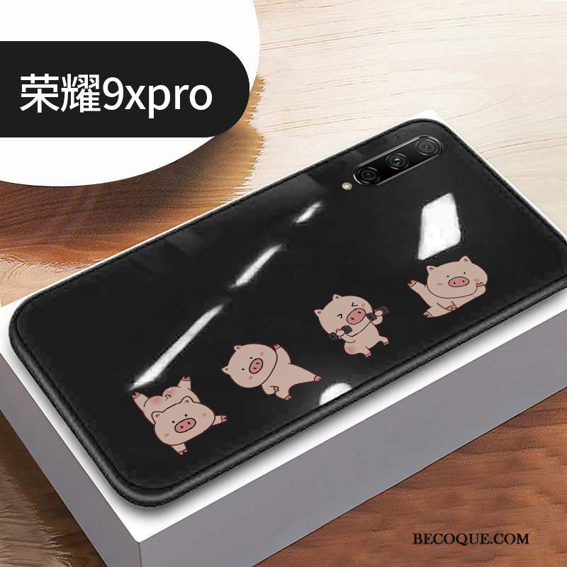Honor 9x Pro Net Rouge Violet Étui Mode Motif Coque De Téléphone