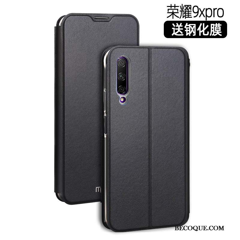 Honor 9x Pro Protection Étui En Cuir Silicone Luxe Coque De Téléphone Mesh