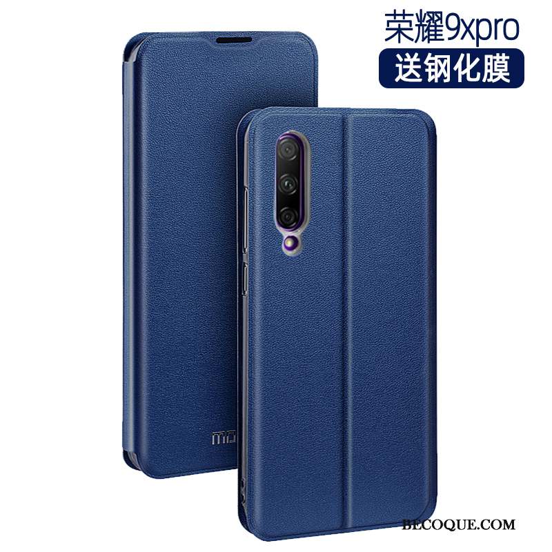 Honor 9x Pro Protection Étui En Cuir Silicone Luxe Coque De Téléphone Mesh