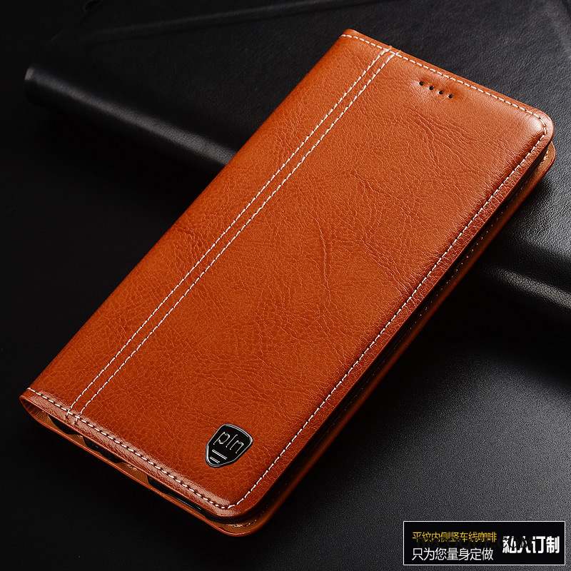 Honor 9x Tout Compris Étui En Cuir Marron Housse Cuir Véritable Coque De Téléphone