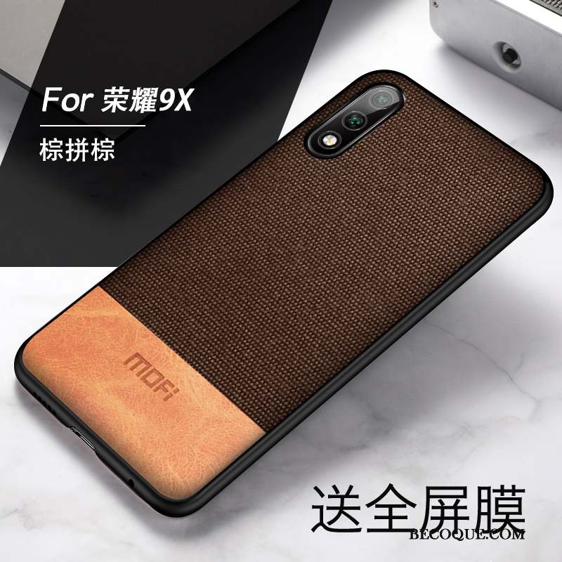 Honor 9x Étui Coque Noir Fluide Doux Incassable Silicone