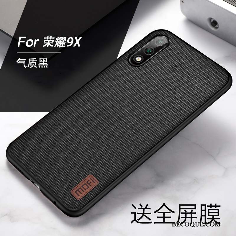 Honor 9x Étui Coque Noir Fluide Doux Incassable Silicone