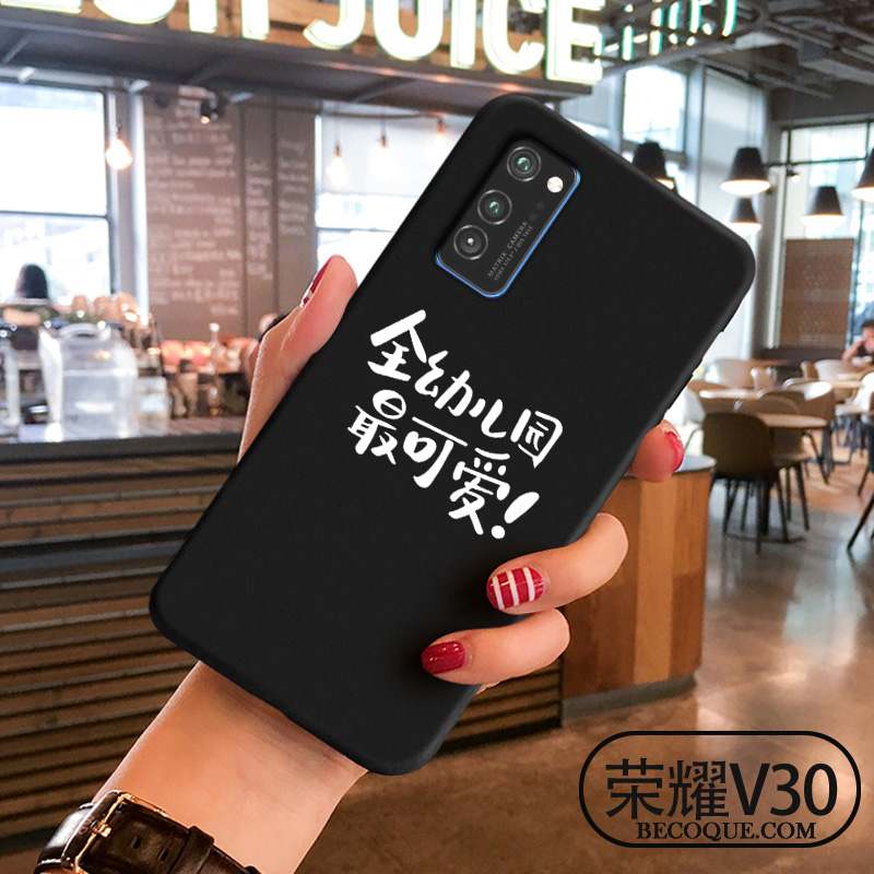 Honor View30 Coque De Téléphone Amoureux Personnalité Tout Compris Noir Simple