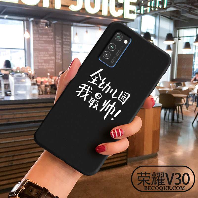 Honor View30 Coque De Téléphone Amoureux Personnalité Tout Compris Noir Simple