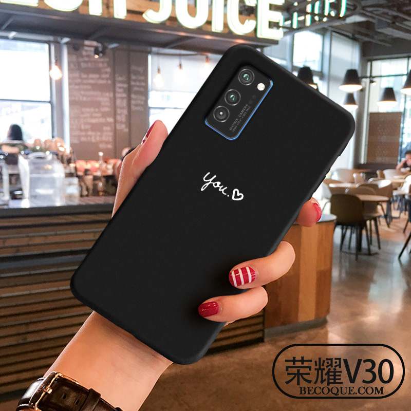 Honor View30 Coque De Téléphone Amoureux Personnalité Tout Compris Noir Simple