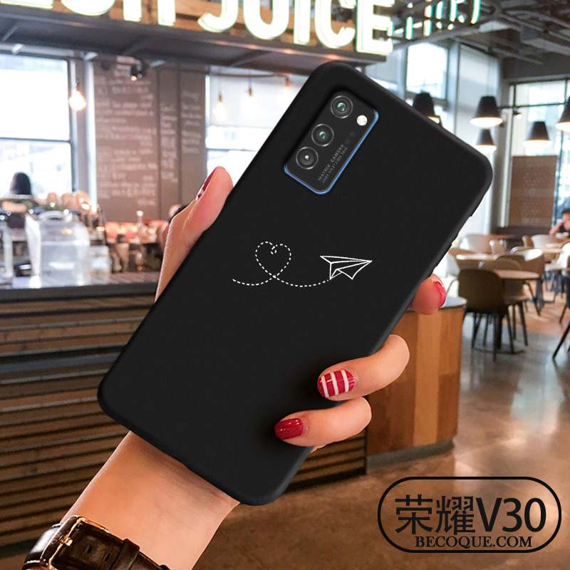 Honor View30 Coque De Téléphone Amoureux Personnalité Tout Compris Noir Simple