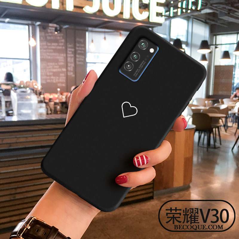 Honor View30 Coque De Téléphone Amoureux Personnalité Tout Compris Noir Simple