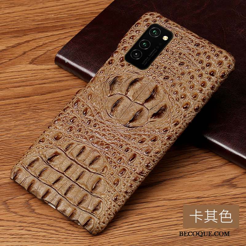 Honor View30 Coque Personnalisé Protection Crocodile Modèle Marque De Tendance Luxe Cuir