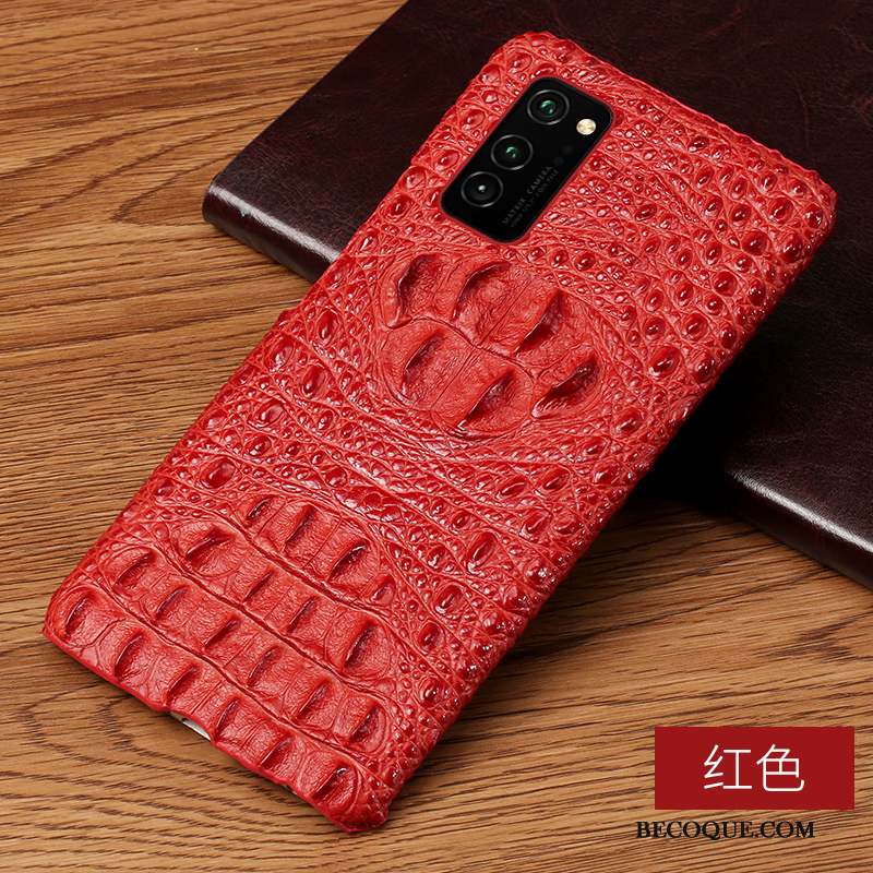 Honor View30 Coque Personnalisé Protection Crocodile Modèle Marque De Tendance Luxe Cuir