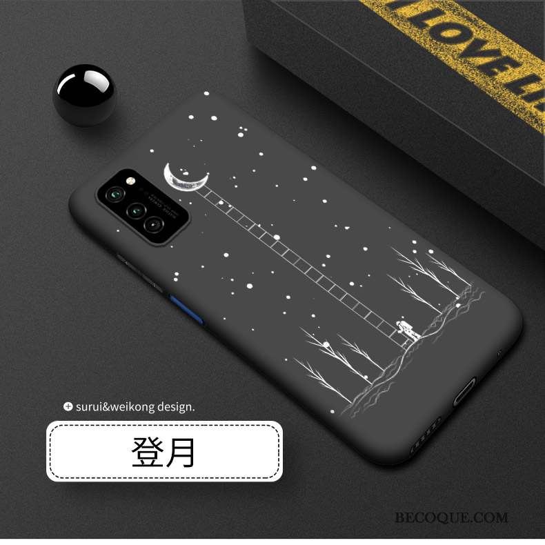 Honor View30 Coque Protection Incassable Délavé En Daim Noir Tout Compris Luxe