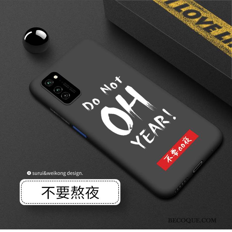 Honor View30 Coque Protection Incassable Délavé En Daim Noir Tout Compris Luxe