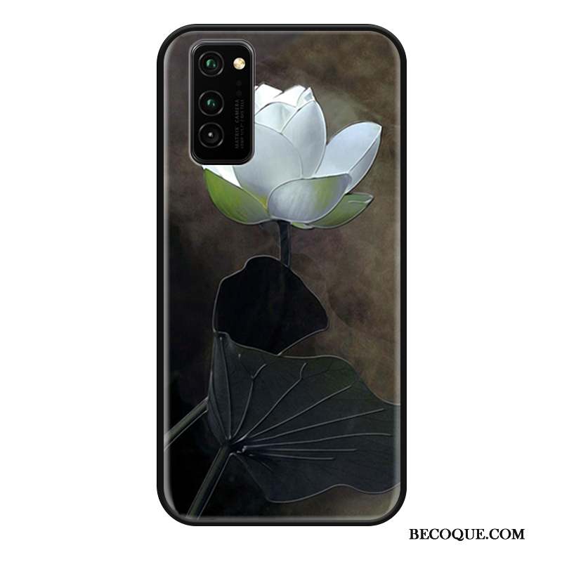 Honor View30 Coque Tout Compris Étui Créatif Style Chinois Art Blanc