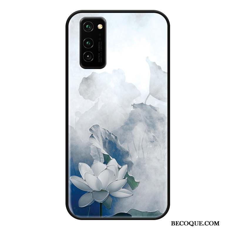 Honor View30 Coque Tout Compris Étui Créatif Style Chinois Art Blanc