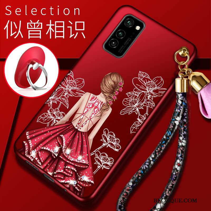 Honor View30 Pro Coque Créatif Étui Tout Compris Téléphone Portable Silicone Rouge