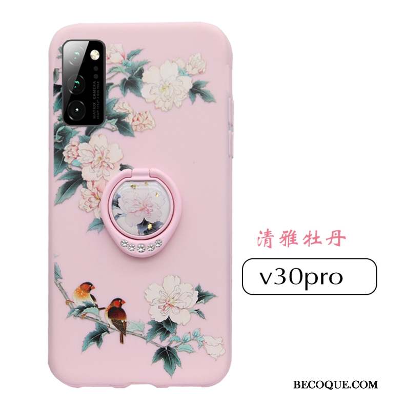 Honor View30 Pro Coque De Téléphone Délavé En Daim Protection Silicone Incassable Très Mince