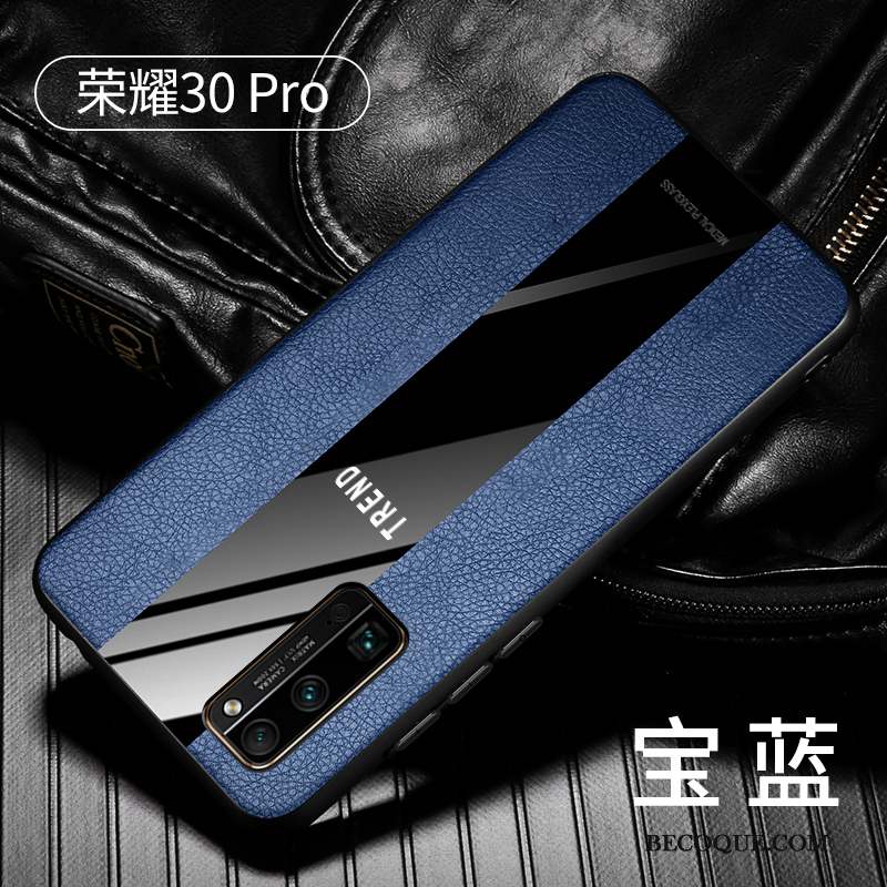 Honor View30 Pro Coque Fluide Doux Nouveau À Bord Très Mince Étui En Cuir Vert