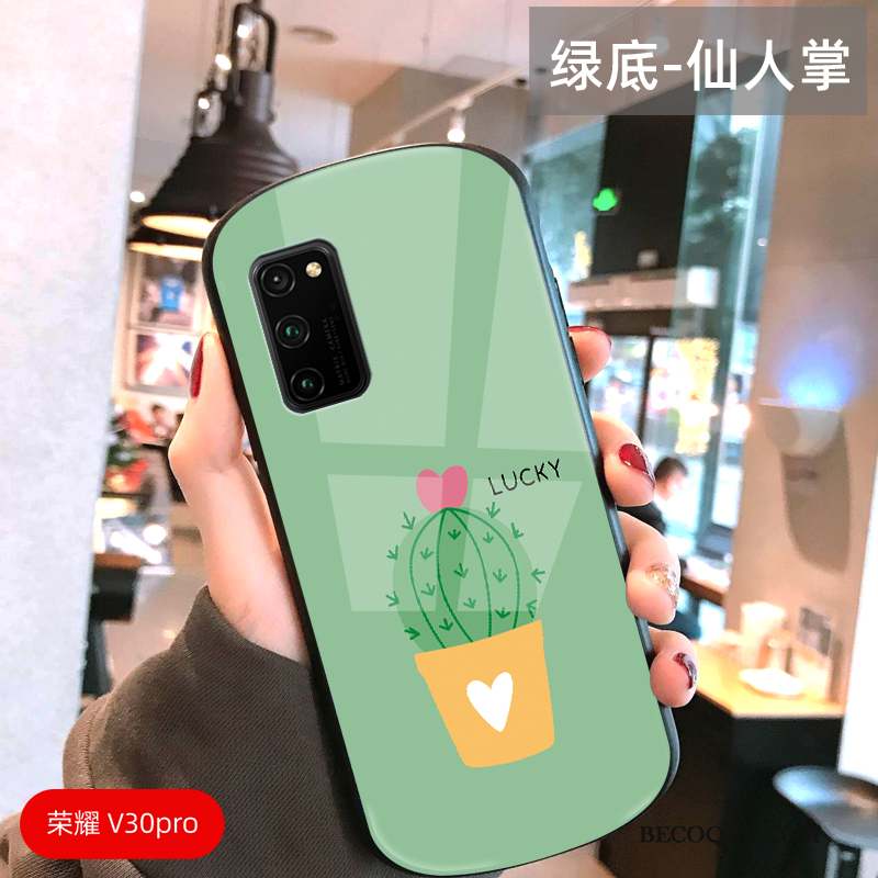 Honor View30 Pro Coque Protection Jeux Difficile Silicone Vert