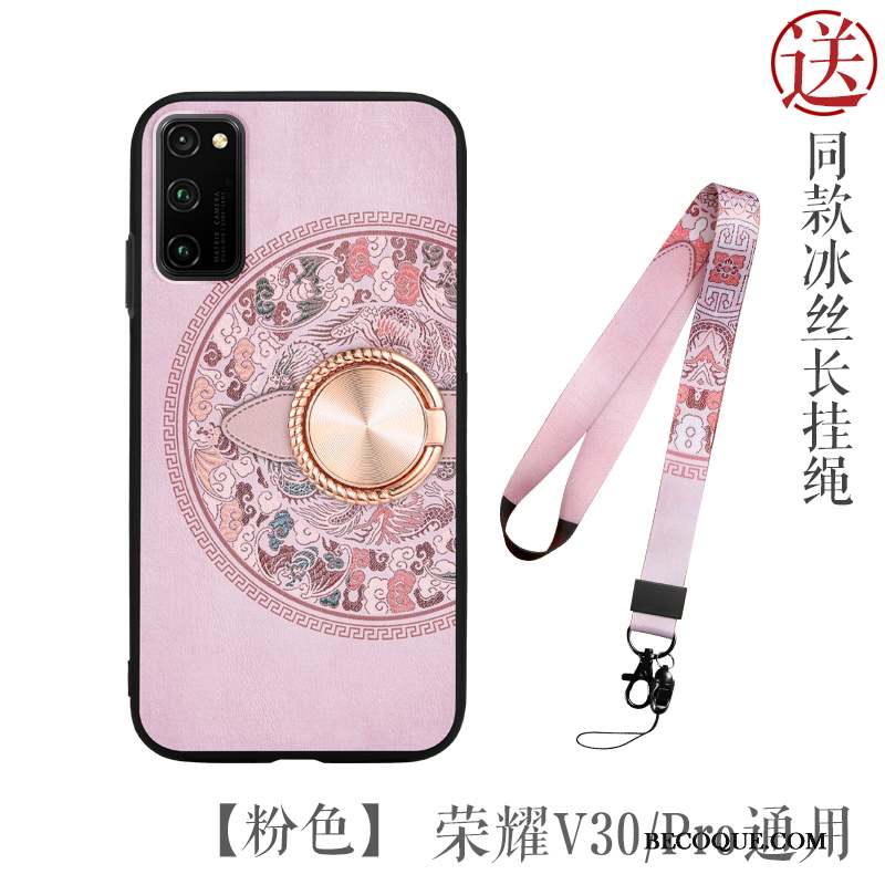 Honor View30 Pro Coque Étui Support Original Tendance Anneau Protection