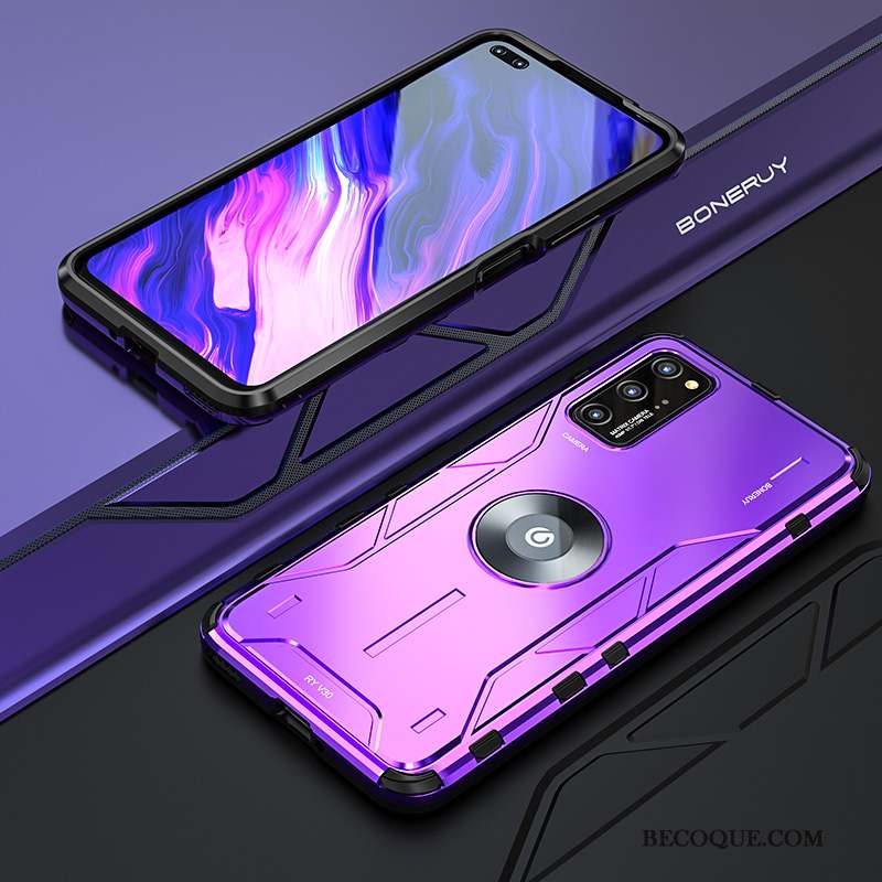 Honor View30 Pro Créatif Coque Difficile Métal Fluide Doux Silicone